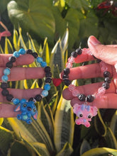 Load image into Gallery viewer, Stitch & Angel Gemstone Magnetic Couple Bracelet Set