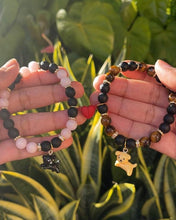 Load image into Gallery viewer, Puppy Love Rose Quartz & Tigers Eye Magnetic Bracelet Set