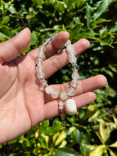 Load image into Gallery viewer, GemDrop Dangle Bracelets: Selenite & Clear Quartz w/ Agate Charm