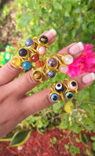 Load image into Gallery viewer, 8mm Sized Gemstone Wire Wrapped Rings