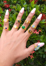Load image into Gallery viewer, 8mm Sized Gemstone Wire Wrapped Rings