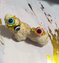 Load image into Gallery viewer, Evil Eye/Nazar Wire Wrapped Rings