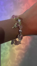 Load and play video in Gallery viewer, Rose Quartz Charm Adjustable Bracalet
