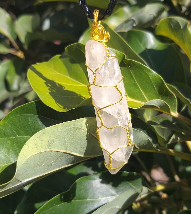 Wire Wrapped Clear Quartz