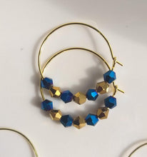 Load image into Gallery viewer, Glass Crystal Hoop Earrings
